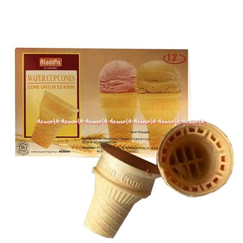 Aladdin Wafer Cupcones 12pcs Ice Cream Cone Tempat Untuk Es Krim Kriuk