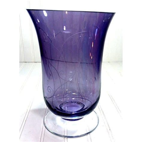 JOZEFINA KROSNO 10 X 6 5 POLAND HAND BLOWN AMETHYST PURPLE FLORAL