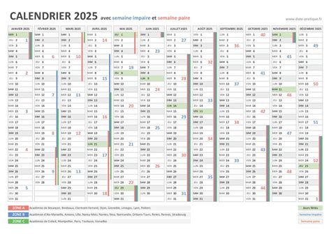 Semaine Paire Ou Impaire 2025 Dates Des Semaines Paires Et Impaires