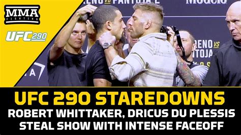 Robert Whittaker Dricus Du Plessis Steal Show At Presser Faceoffs