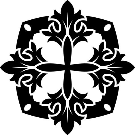 Black and white mandala vector Free Vector