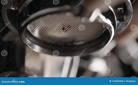 Closeup Pulling Espresso With Bottomless Portafilter Stock Image