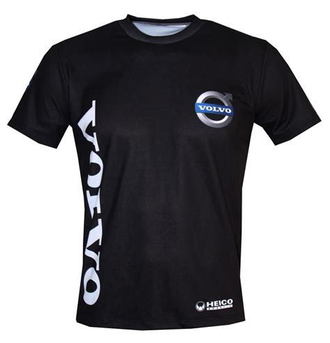 Volvo T Shirt With Logo And All Over Printed Picture T Shirts With