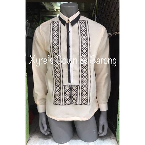 Ethnic Fs Barong Tagalog With Lining Piping Pi A Organza Not Shiny