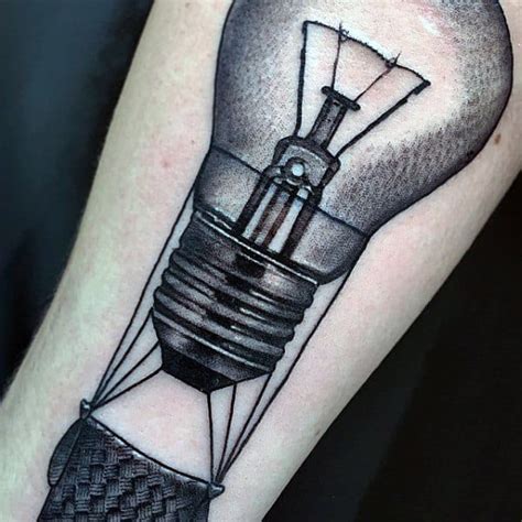 75 Light Bulb Tattoo Designs For Men Bright Ink Ideas