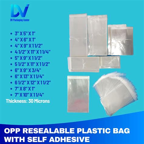 OPP RESEALABLE PLASTIC BAG WITH SELF ADHESIVE 1 PACK X 100PCS