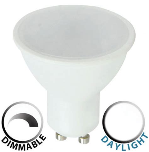 Dimmable 5w Smd Led Gu10 Frosted Bulb Daylight White 400 Lumen