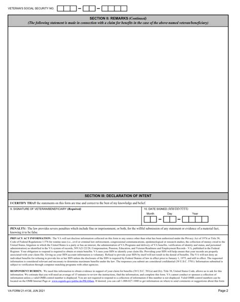 VA Form 21 4138 Printable Fillable In PDF Origin Form Studio