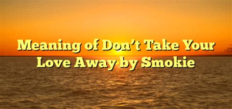 Meaning Of Do To Me By Smokie Song Meanings And Facts