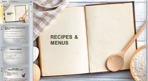 Recipes And Menus Food And Beverage Trainer