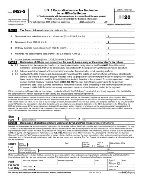 Irs 8453 S 2020 Fill Out Tax Template Online Us Legal Forms