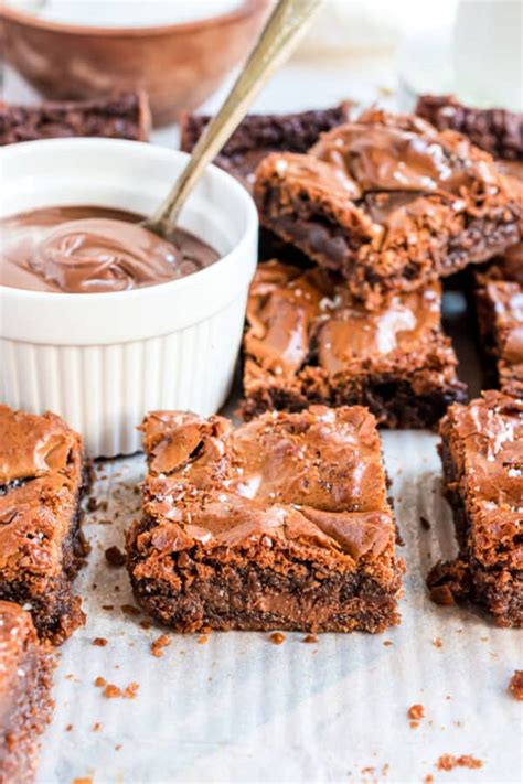 Fudgy Nutella Brownies Recipe Shugary Sweets