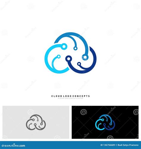 Tecnologia Logo Design Concept Vetora Da Nuvem Nuvem Logo Template