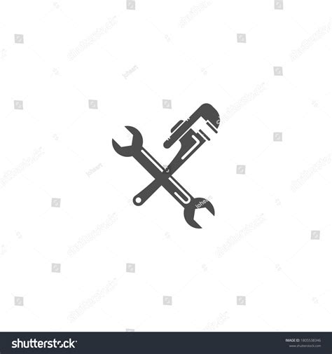 Silhouette Plumbing Icon Vector Illustration Stock Vector Royalty Free