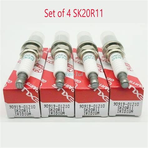 4Pcs OEM Genuine DENSO Iridium Spark Plugs 90919 01210 SK20R11 3297 For