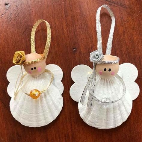 Seashell Angel Ornament Etsy In Handmade Christmas Crafts Diy