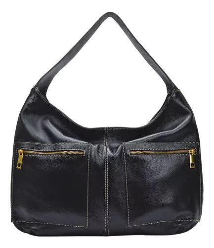 Bolso grande negro para mujer Bolso de piel auténtica Alça Confort