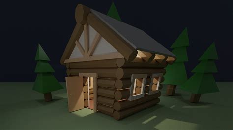 Low Poly Cabin First Render Show Gamedevtv