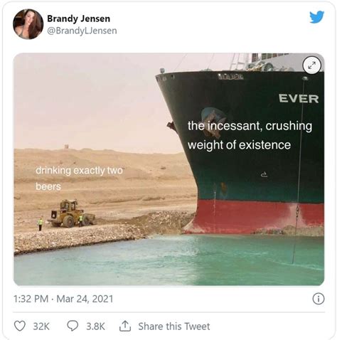 33 Funny Suez Canal Memes With a Cargo Ship Named EverGreen