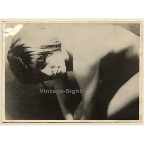 Erotic Study Natural Nude Woman With Bob Vintage Photo S S