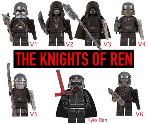 Star Wars The Knights Of Ren Lego Set Mini Figures Jedi Vader Etsy