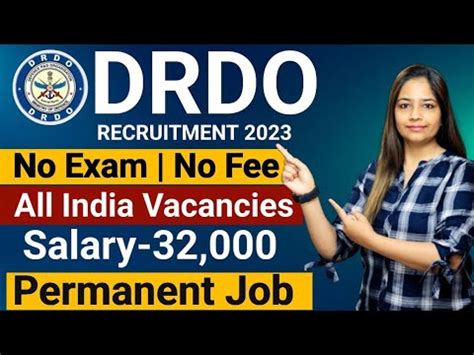 Drdo Recruitment Direct Job Selection No Exam No Fee