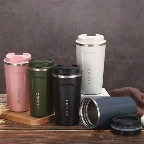 Jual Termos Kopi Travel Mug Anti Tumpah Dengan Tutup Cangkir Termos