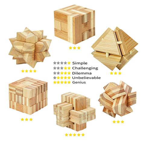 Bamboo Puzzle Brain Teasers Puzzles (Random Pick) | Mind Games Canada