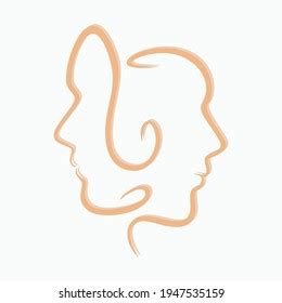 Face Silhouette Art Vector Template Stock Vector (Royalty Free) 1947535159 | Shutterstock