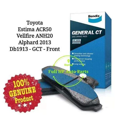 Original Bendix DB1913GCT Front Brake Pad Toyota Alphard Vellfire