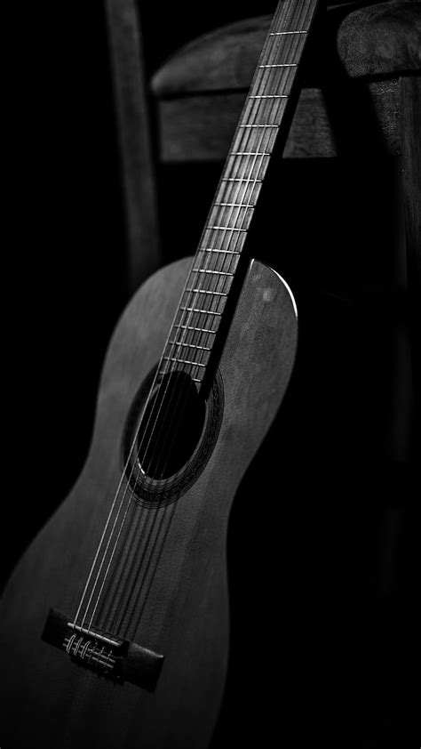 Black And White Guitarist Concert Performance Bnw Musician Guitar