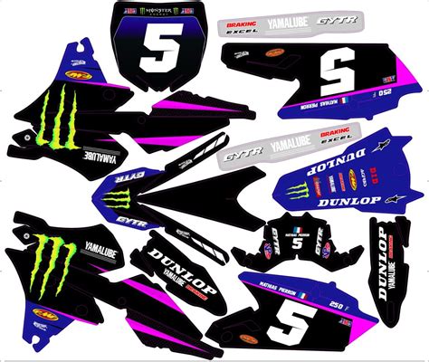 Kit déco Semi perso YZF 250 450 2010 à 2023 Rd2shop