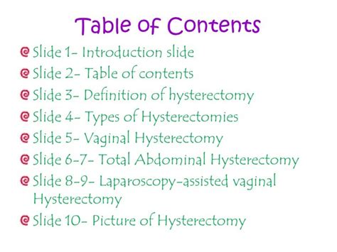 Hysterectomy Powerpoint