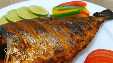 আস্ত মাছের বারবিকিউ Whole Fish Grill Bangla Recipespicy Grilled Fish