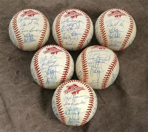 Six Oakland As Team Signed Balls From The 1990 World Series