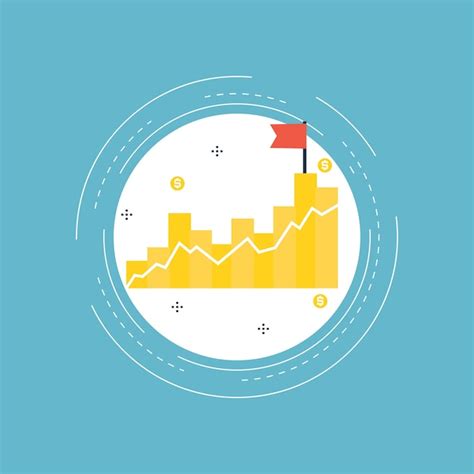 Premium Vector Business Graph Statistics Flat Vector Illustration Design