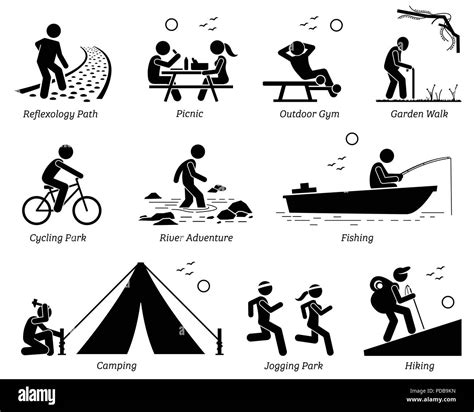 Outdoor Recreation Recreational Lifestyle and Activities Stock Vector ...