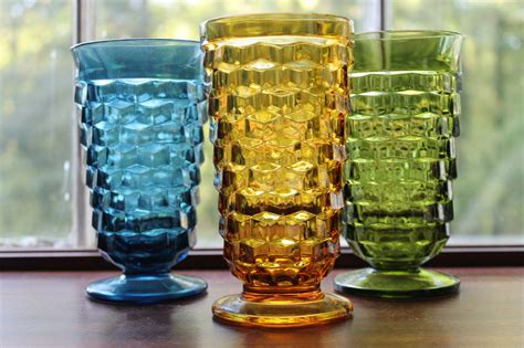 Whitehall Glasses 1970 S Coloured Glassware Remembering The 70 S Green Drinking Glasses