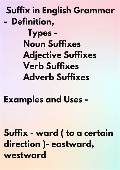 Suffix - Definition, Types, Examples, Uses - bready2learn.com