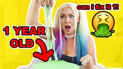 Fixing 1 Year Old Melted Slime So Gross Most Extreme Makeover