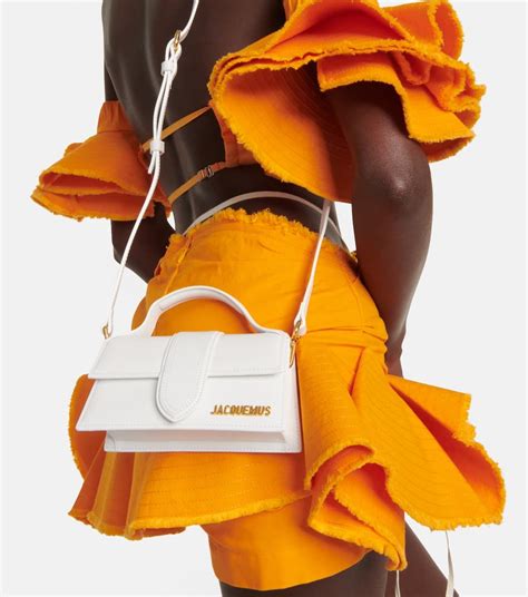 Le Bambino Leather Shoulder Bag In White Jacquemus Mytheresa