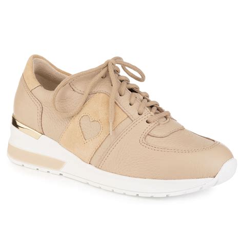 B Ware Vitaform Damen Sneaker Hirsch Veloursleder Herzdetail Qvc De