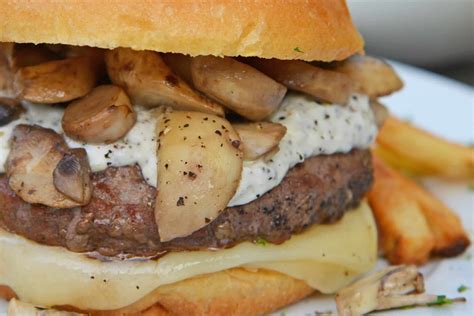 Garlic Truffle Burger Truffle Mayo And Shiitake Mushroooms