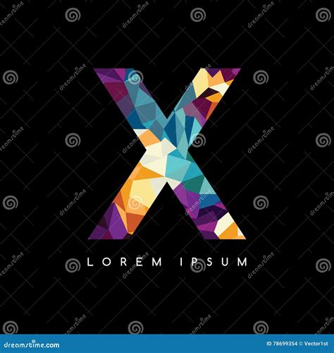 Letter Logotype Logo Abstract Colorful Triangle Geometrical Stock