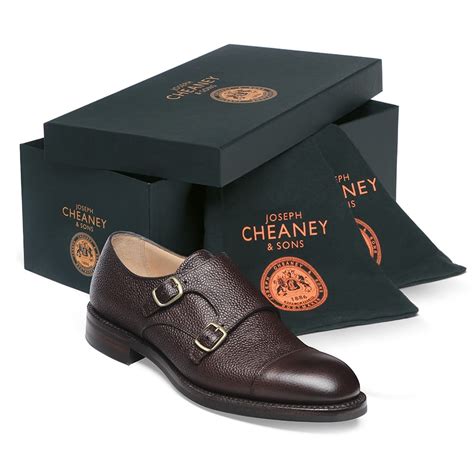 Cheaney Edmund R Double Buckle Monk Shoe Hand Made In England