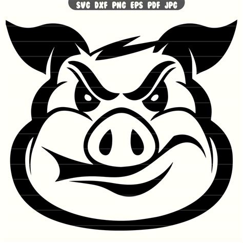 Pig Face Svg Pig Face Dxf Pig Face Png Pig Face Clipart Pig Face