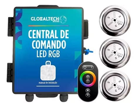 Kit Refletor Led Piscina Rgb W Inox Central Touch V V