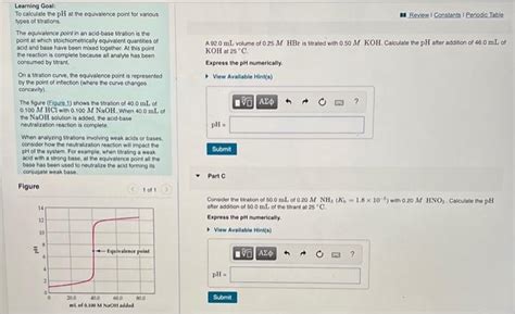 Solved A Review Part A Learning Goal To Calculate The Ph At