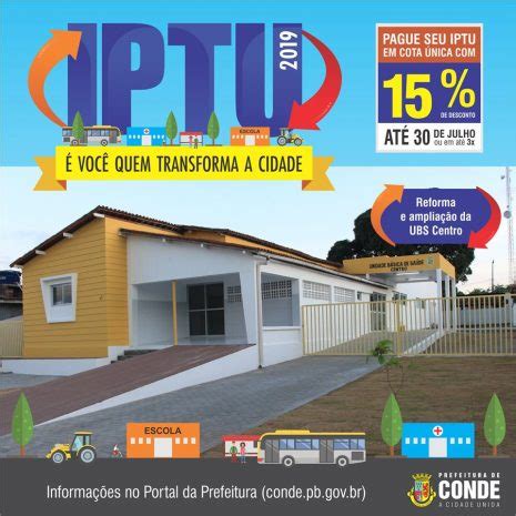 Pagamento Do Iptu E Tcr De Desconto Em Cota Nica No Conde