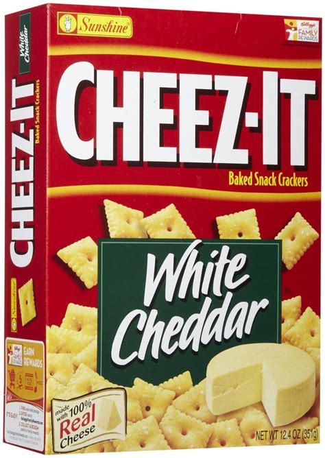 Sunshine Cheez It White Cheddar Baked Snack Crackers 12 4 Oz Crackers